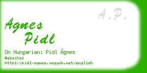 agnes pidl business card