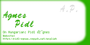 agnes pidl business card